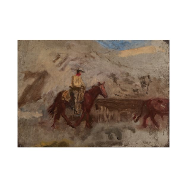 Sketch of a Cowboy at Work by Thomas Eakins by Classic Art Stall