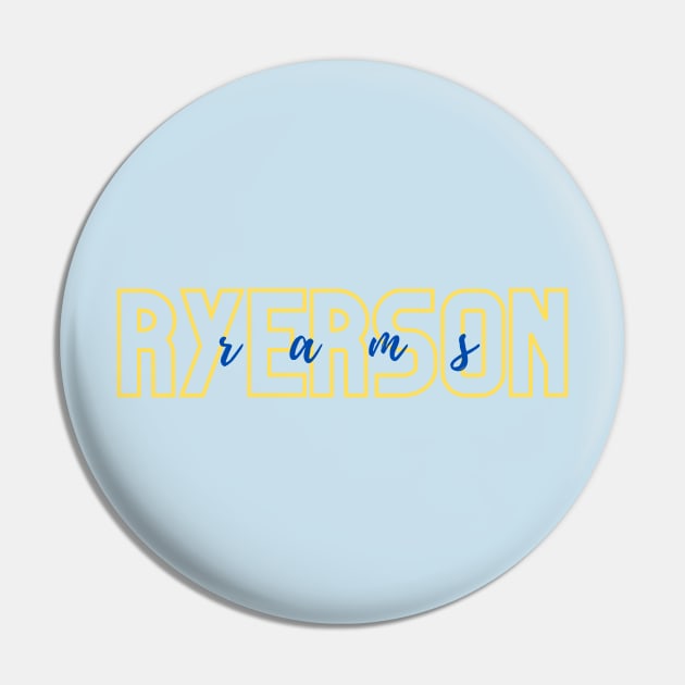 Ryerson Rams Pin by stickersbyjori