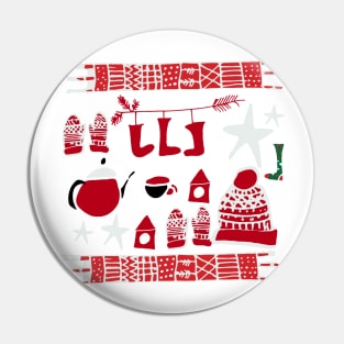 holiday Christmas gear Pin