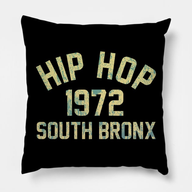 Hip Hop 1972 South Bronx Pillow by RileyDixon