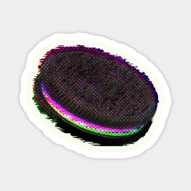 Oreo Snack Glitch Magnet by SABREart