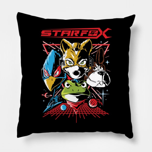 Star Shooters Pillow by seanartzy