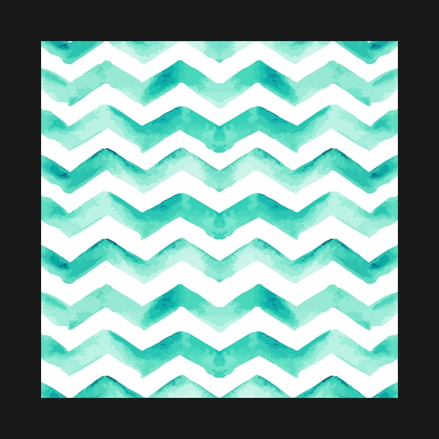 Watercolor Zig Zag Pattern #5 by LeCouleur