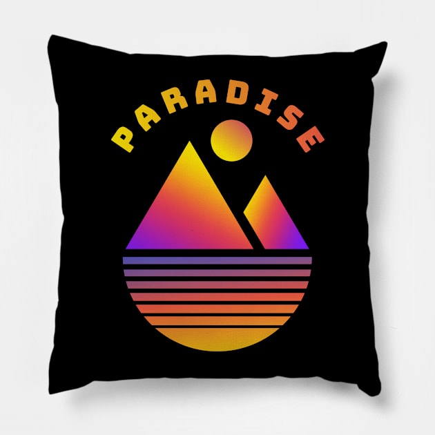 Paradise Land Pillow by Hoperative