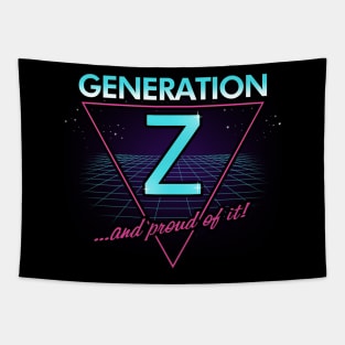 Generation Z Cool Retro 80's Inspired Gen Z Gift Tapestry