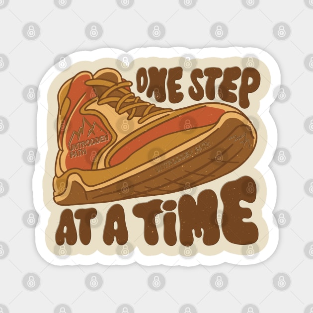 Untrodden Path - One Step At a Time Magnet by RuftupDesigns