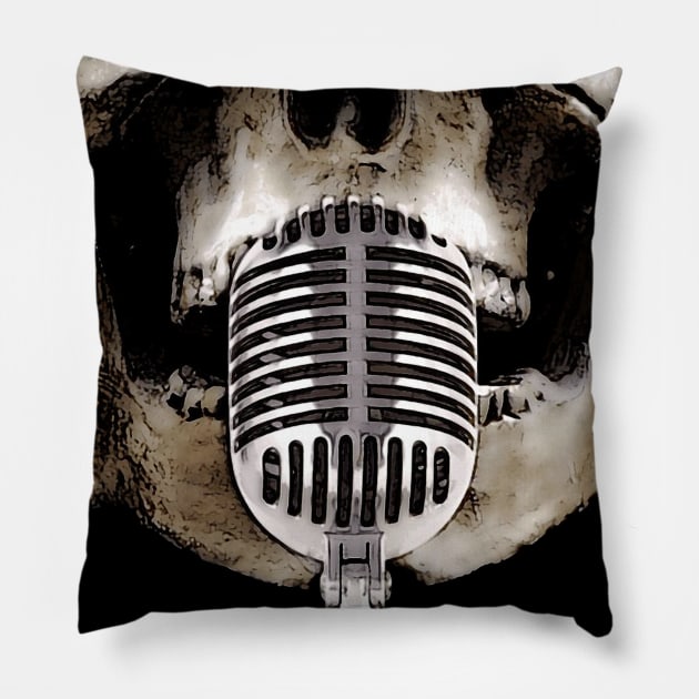 Podcast Forever Mask - Buffed Skull Pillow by Invasion of the Remake