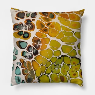 Cells in Milk, Acrylic Organic Textures - WelshDesignsTP001 Pillow