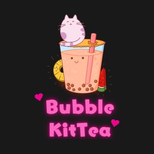 "Bubble KitTea" - Anime Kawaii Bubble Tea T-Shirt