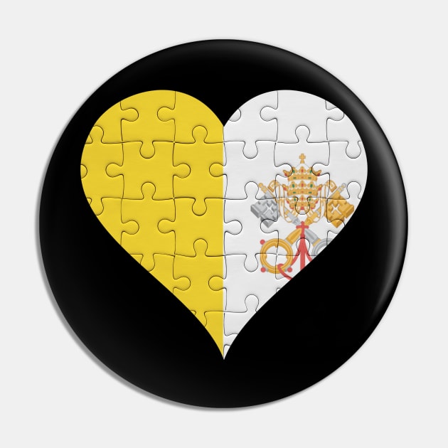 Vatican Jigsaw Puzzle Heart Design - Gift for Vatican With Vatican City Roots Pin by Country Flags