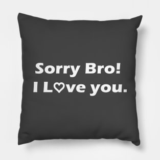 Sorry Bro! I Love you. Gift for brother, Pillow