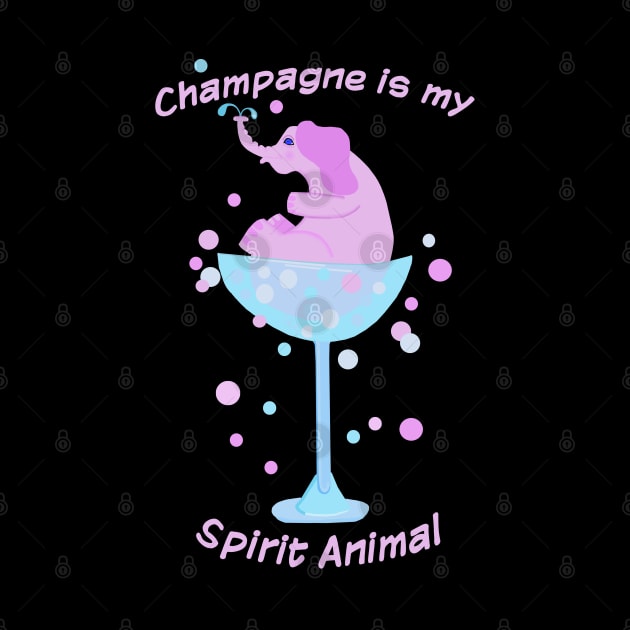 Champagne is my Spirit Animal by Lynndarakos