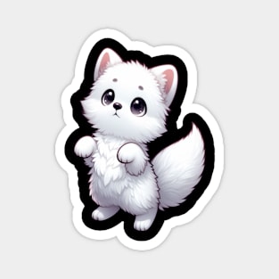 Cute Arctic Fox Ice Cold Elegance Magnet