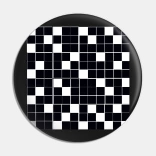 BLACK AND WHITE CHECK CHECKERBOARD PATTERN Pin