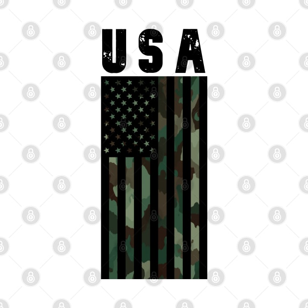 USA Camo Flag by Designs by Dyer