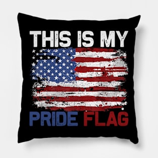 Patriotic American This Is My Pride Flag USA Pillow