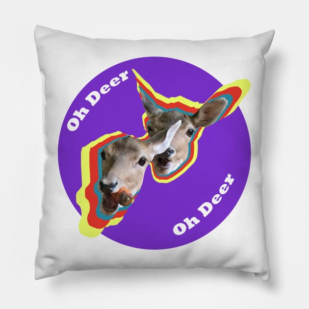 Oh deer, purple Pillow by Annka47