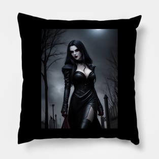 Vampiress Walking in the Night Pillow