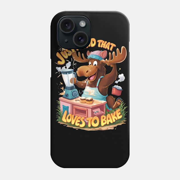 Moose Chef Cooking Up a Storm Phone Case by coollooks