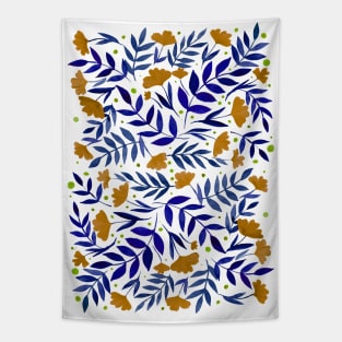 Magical garden - blue and yellow Tapestry