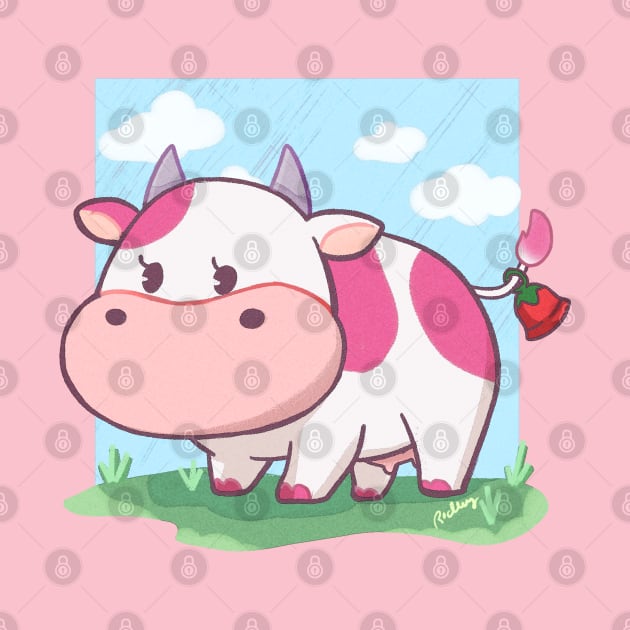 Strawberry Cow by Art By Ridley