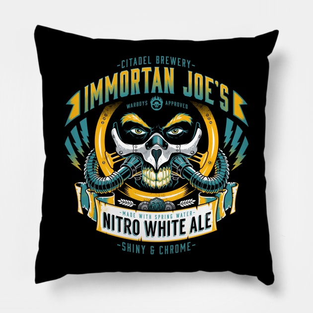 Nitro White Ale - Mad Max - Beer Label Pillow by Nemons