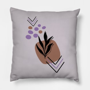 Abstract Leaves and Shapes Pillow