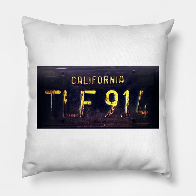 Vintage California Licence Plate Pillow by Andyt