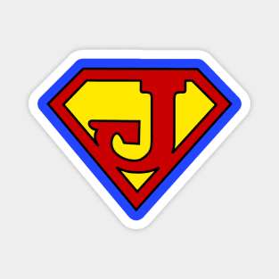 Superhero Symbol Letter J Magnet