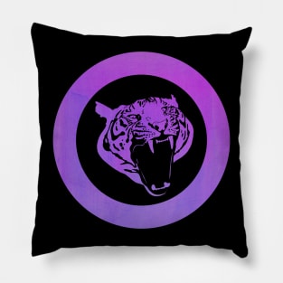 Roaring Tiger Line Drawing Pillow