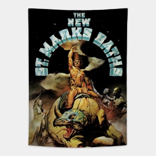 St Marks Vintage Retro Baths Gay LGBT Fantasy Scifi Tapestry