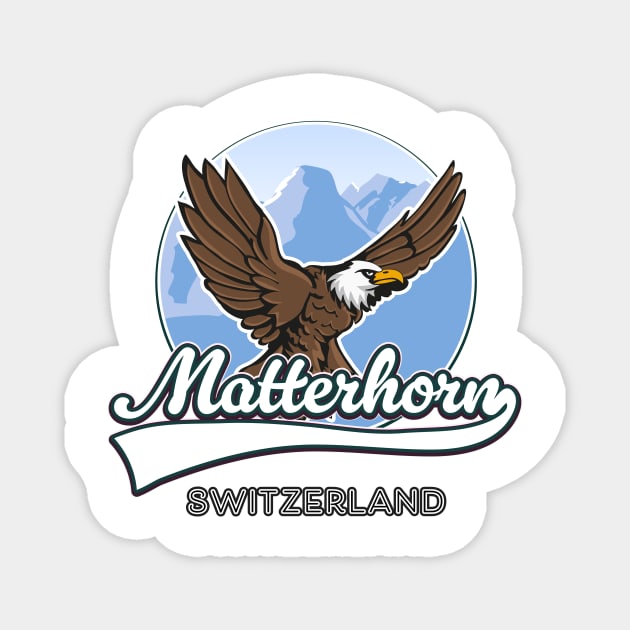 Matterhorn Switzerland travel logo Magnet by nickemporium1