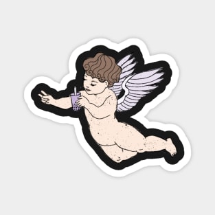 Cherub Drinking Bubble Tea Magnet