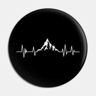 Mountain Bike Heartbeat Mountain Lifeline Pin