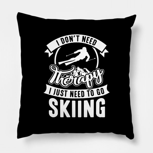 Therapy Skiing Pillow by AmazingVision