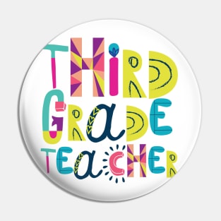 Cute 3rd Grade Teacher Gift Idea Back to School Pin