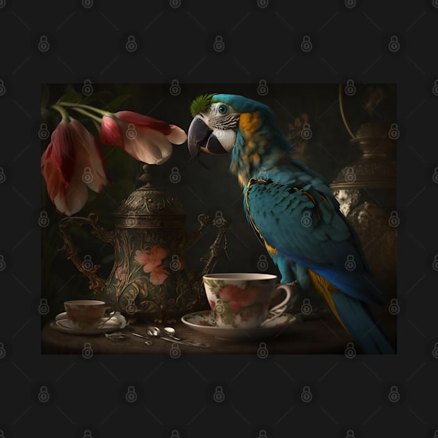 Parrot Having Afternoon Tea by Walter WhatsHisFace