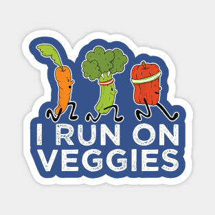 i run on veggies running vegetables 2 Magnet