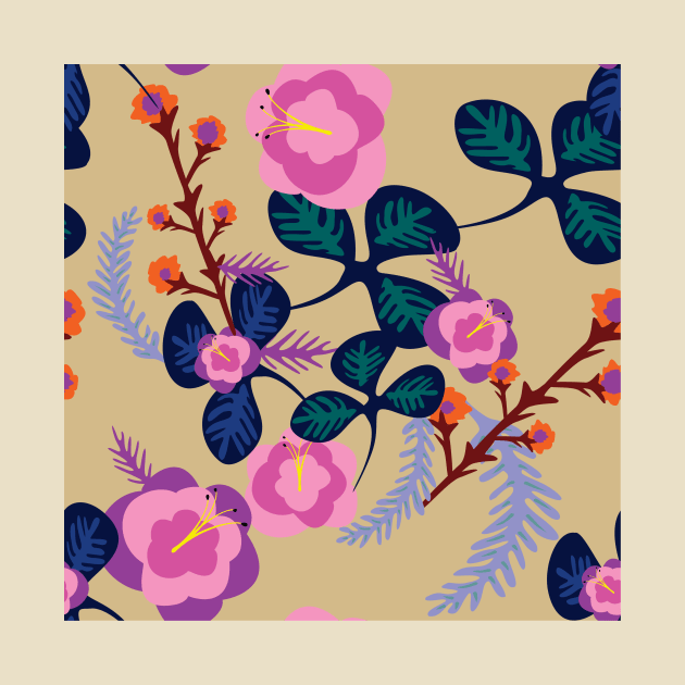 Floral background illustration by MichelMM