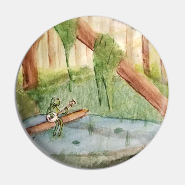 Frog and his Banjo Pin by Pherf
