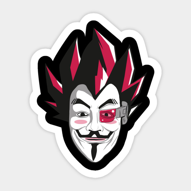 V for Vegeta - V For Vendetta - Sticker