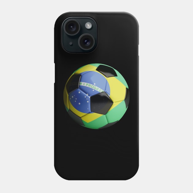 Brazil Flag Soccer Ball Phone Case by reapolo