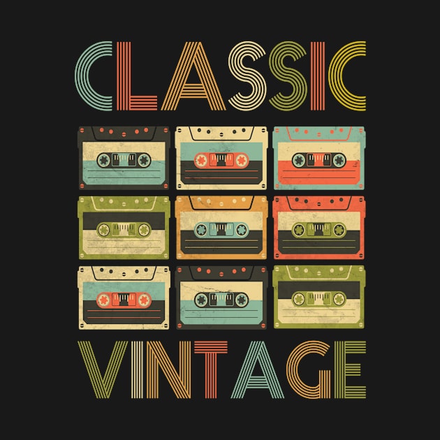 Retro Classic Vintage Oldschool Cassette by funkyteesfunny