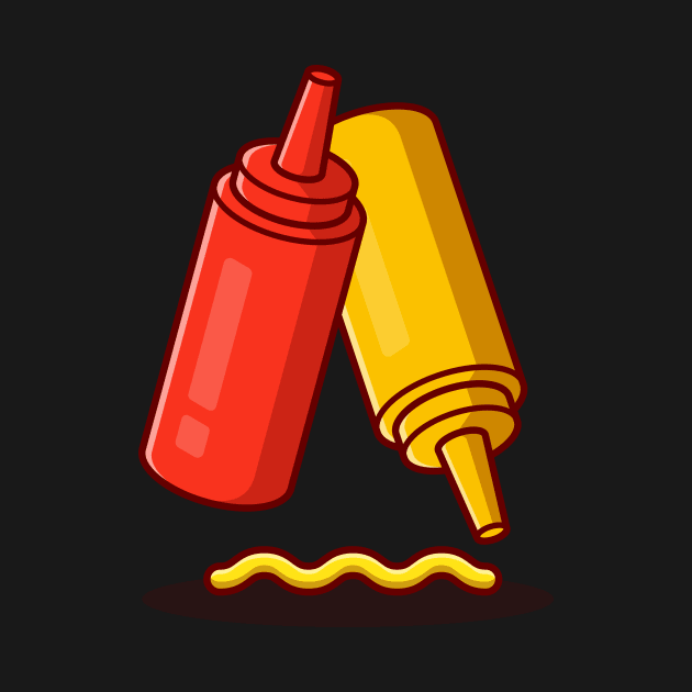 Ketchup And Mustard Cartoon by Catalyst Labs
