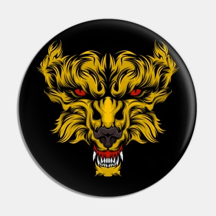 Lion Face Vector Pin