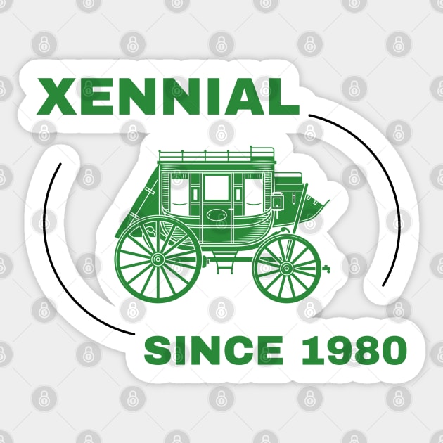 Xennial Since 1980 for the Oregon Trail Generation Xennials Sticker