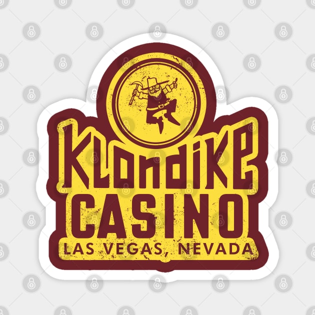 Retro Vintage Klondike Casino and Motel Las Vegas Magnet by StudioPM71