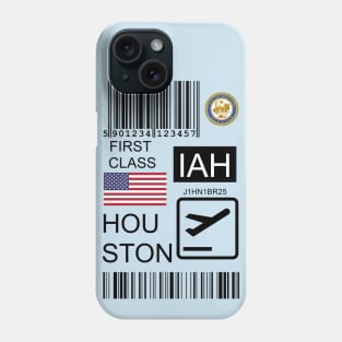 Houston United States travel ticket Phone Case