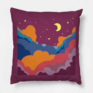 colorful starrynight Pillow