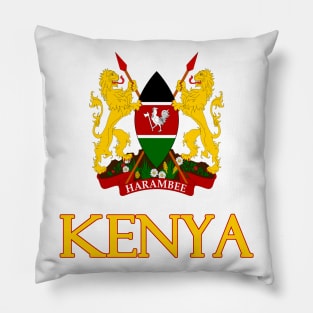 Kenya - Kenyan Coat of Arms Design Pillow